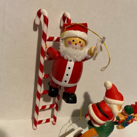 Ornament Bundle Lot Candy Cane Avon Mouse Gingerbread 1990 Elves Santa SeeSaw - Picture 5 of 10